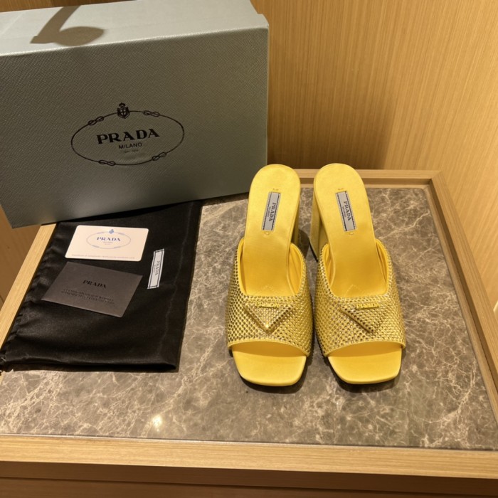Prada shoes Diamond High heels 9CM sandal 005