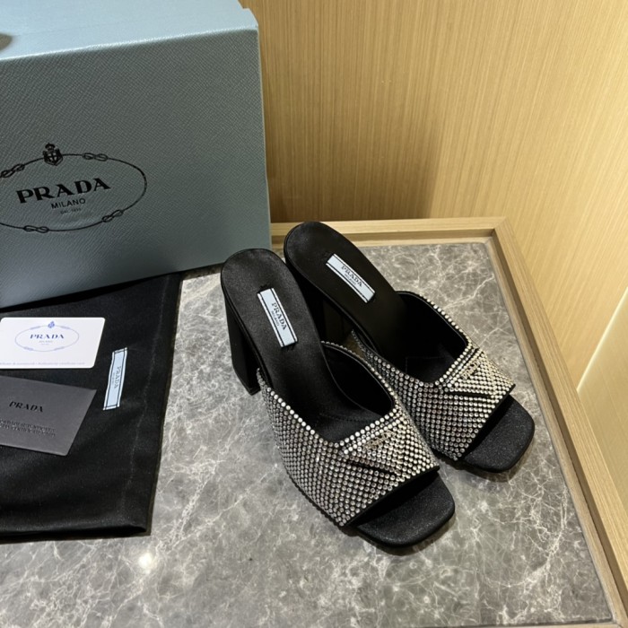 Prada shoes Diamond High heels 9CM sandal 005