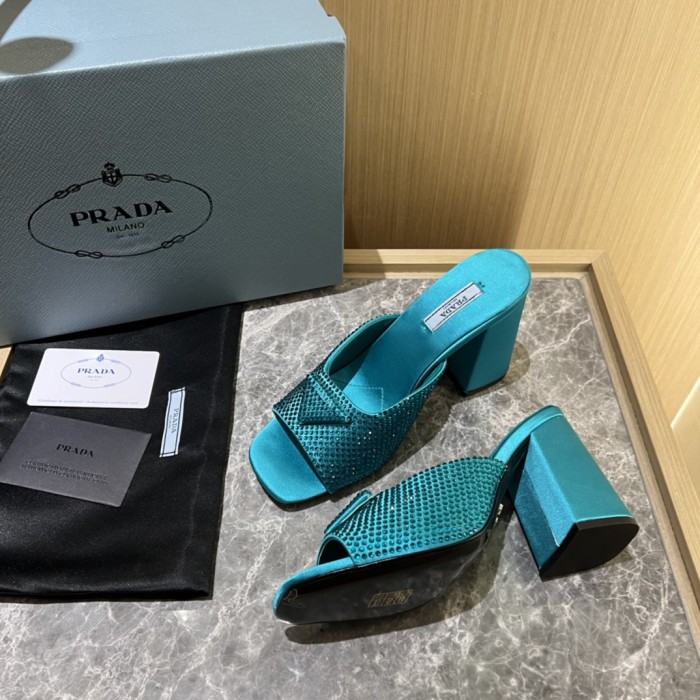 Prada shoes Diamond High heels 9CM sandal 005