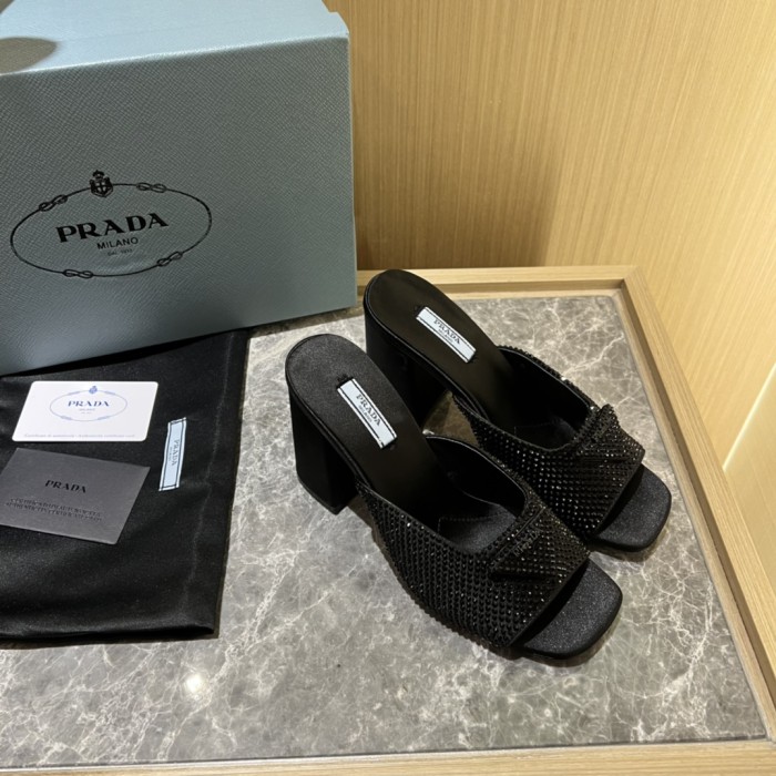 Prada shoes Diamond High heels 9CM sandal 005