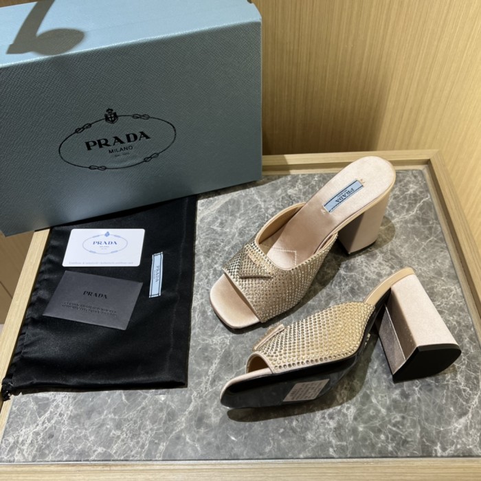 Prada shoes Diamond High heels 9CM sandal 005