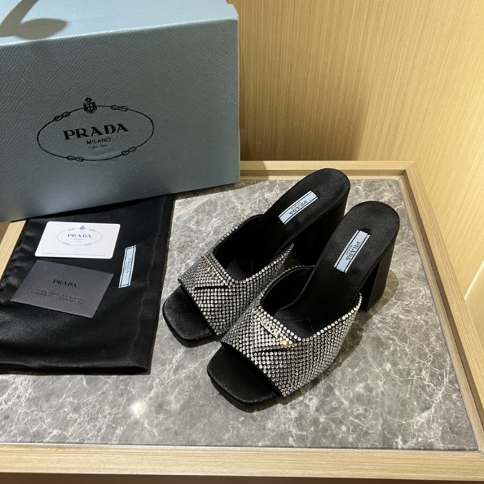 Prada shoes Diamond High heels 9CM sandal 005