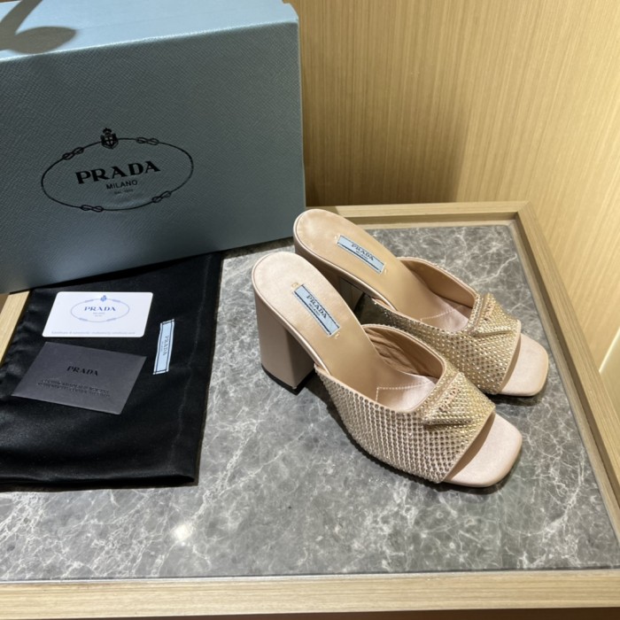 Prada shoes Diamond High heels 9CM sandal 005