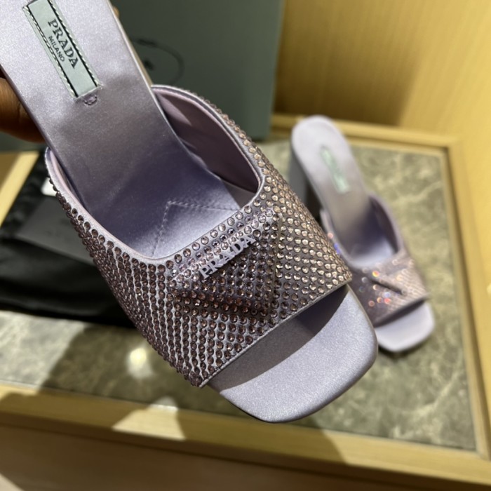 Prada shoes Diamond High heels 9CM sandal 005