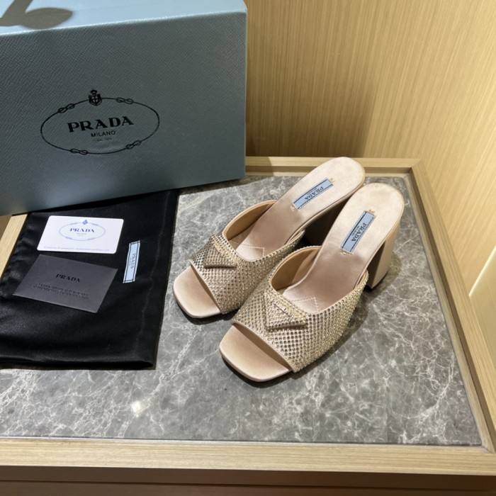 Prada shoes Diamond High heels 9CM sandal 005