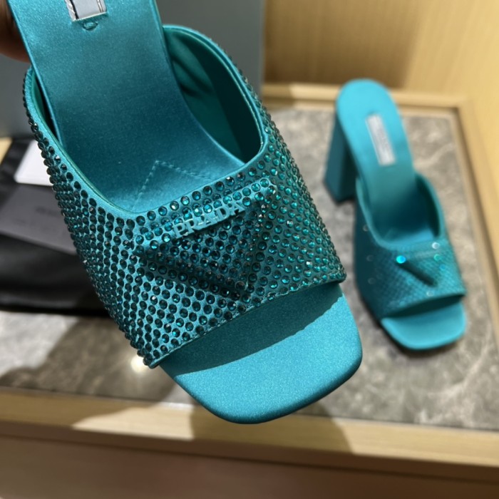 Prada shoes Diamond High heels 9CM sandal 005