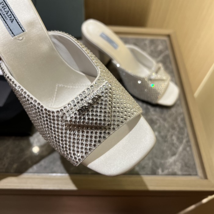 Prada shoes Diamond High heels 9CM sandal 005