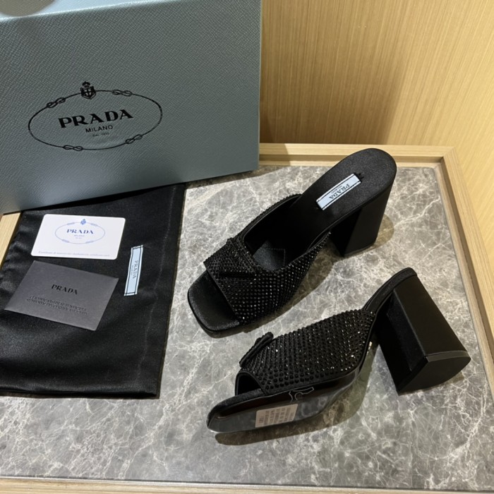 Prada shoes Diamond High heels 9CM sandal 005