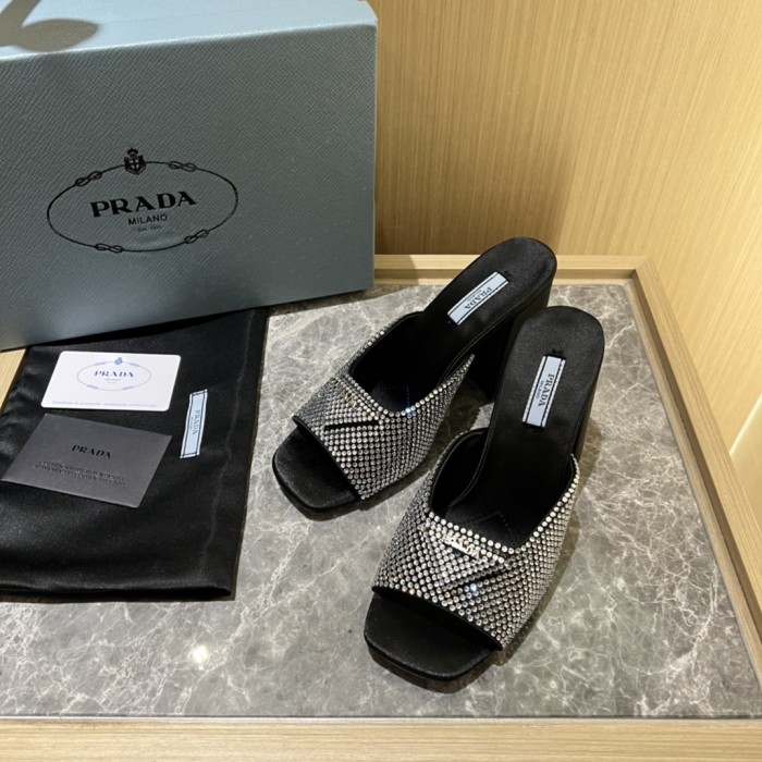 Prada shoes Diamond High heels 9CM sandal 005