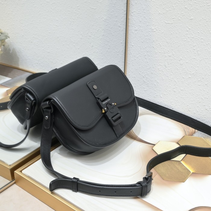 Mini Dior Tears Gallop Bag All Black 1070 XB022 20.5cm