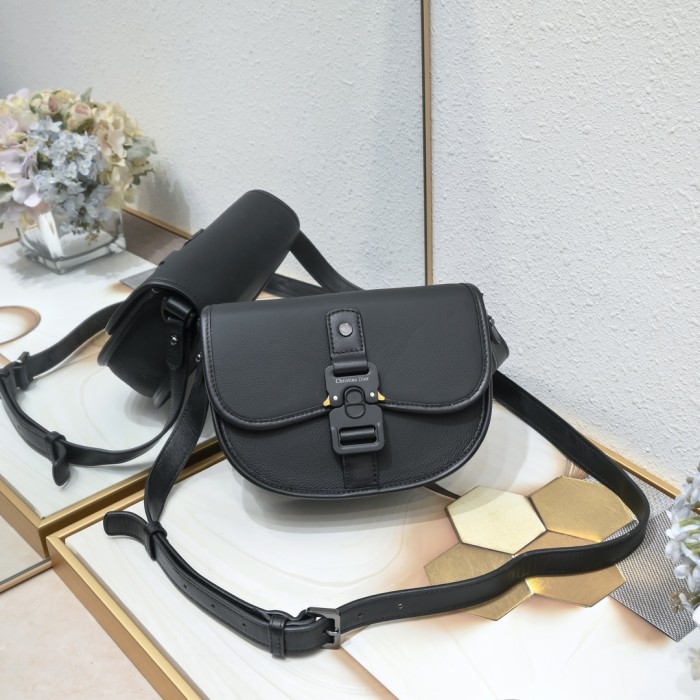 Mini Dior Tears Gallop Bag All Black 1070 XB022 20.5cm