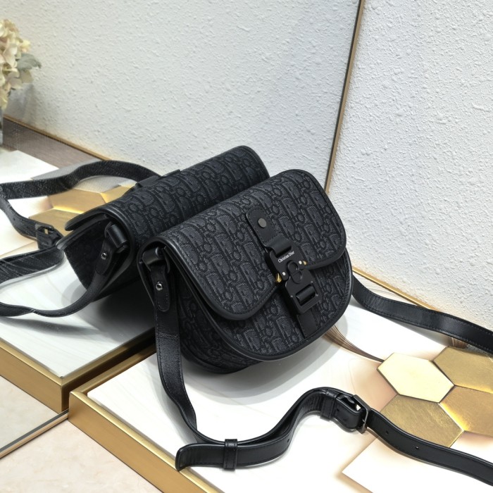 Mini Dior Tears Gallop Bag Black print 1070 XB002 20.5cm