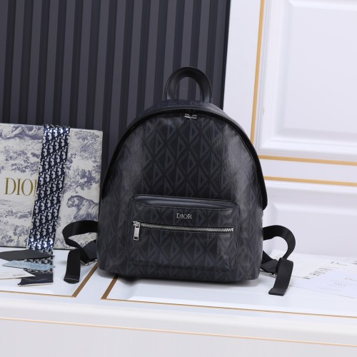 Small Rider Backpack Black canvas 6601 LM022 28cm
