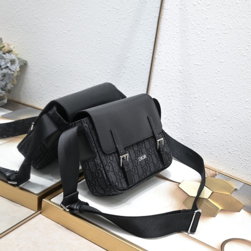 Dior Messenger Bag Black print 4401 LM081 23cm