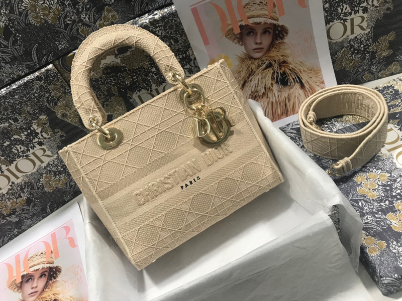 10A + top quality Dior Medium Lady D-Lite Bag M0565 LM003 24cm