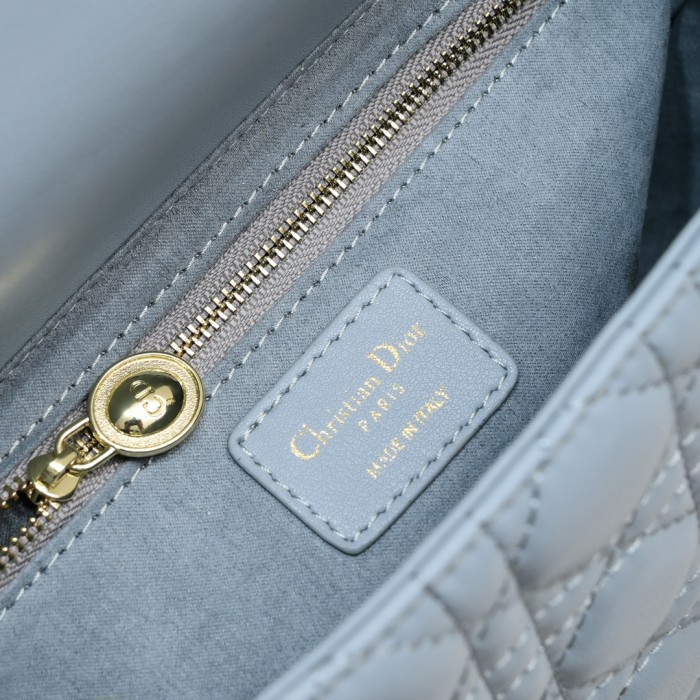 Medium Lady Dior Bag Blue Sheepskin LM071 24cm