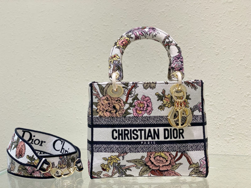 10A + top quality Dior Medium Lady D-Lite Bag M0565 LM003 24cm
