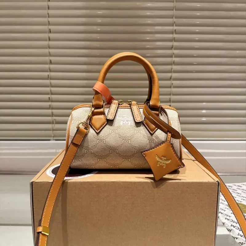 MCM Mini Boston Bag 030 LLS071 18.5cm