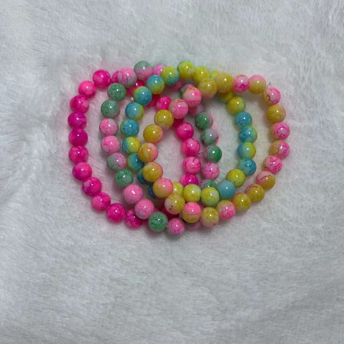 mix color beaded bracelet(4pcs)