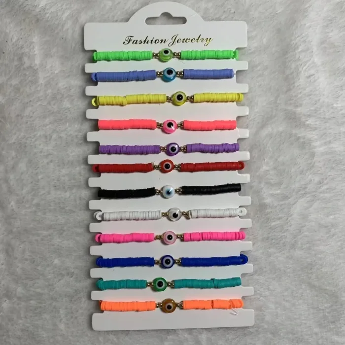 polymer clay eye bracelet(12pcs)