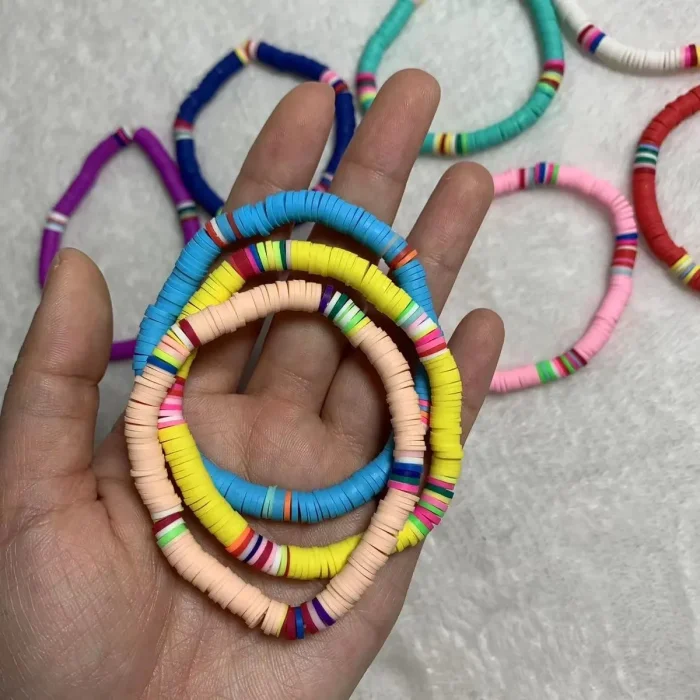 mix color polymer clay bracelet (10pcs)