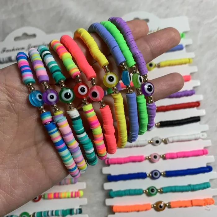 polymer clay eye bracelet(12pcs)