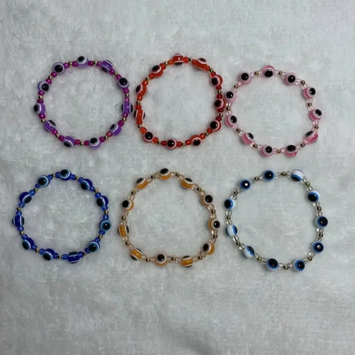 evil eye bead bracelet(6pcs)