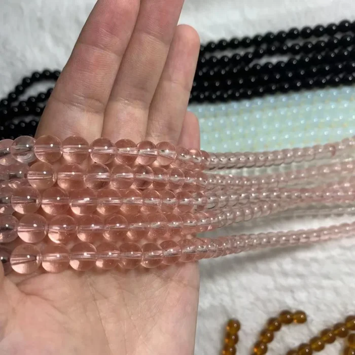 8mm transparent glass bead(45pcs)