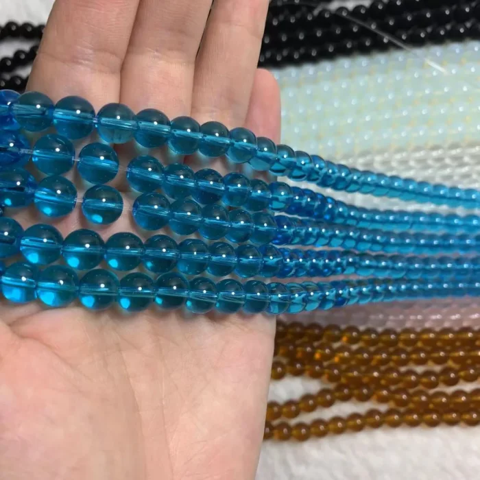 8mm transparent glass bead(45pcs)