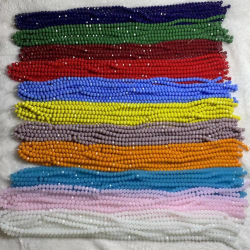 8mm pure color flat beads(2 strands)