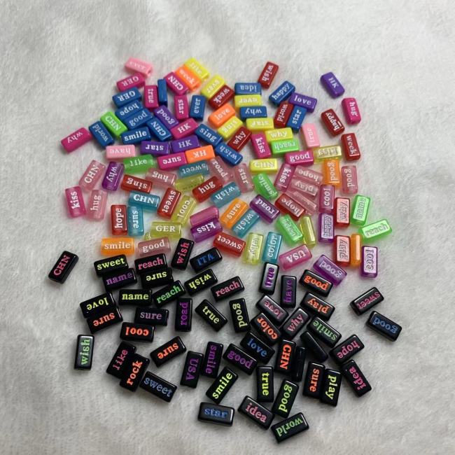 quadrate letter bead(50pcs)