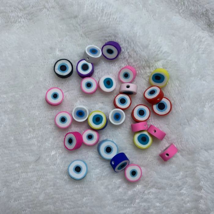 10mm polymer clay evil eye bead(40pcs)