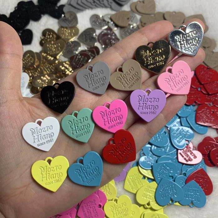 letter heart charm(10pcs)