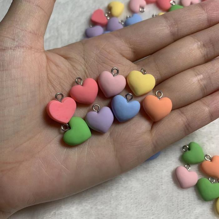 small resin heart charm(20pcs)