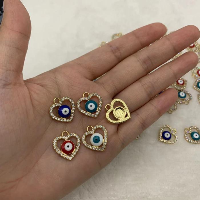 heart evil eye chams(10pcs)