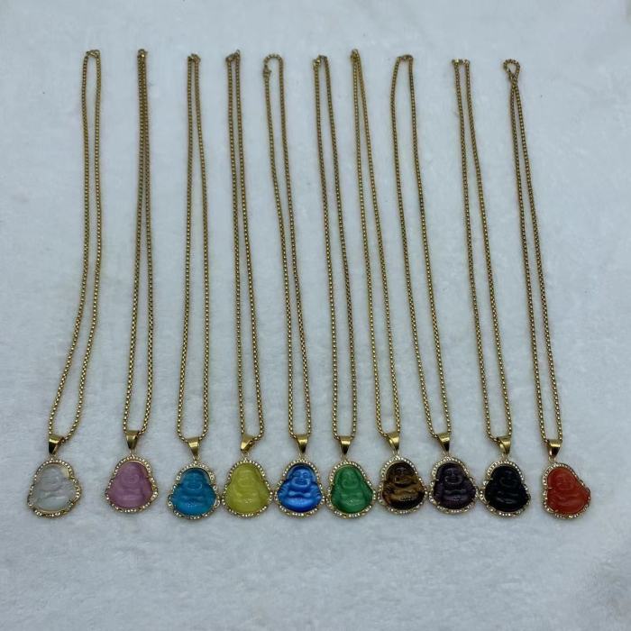 Jade Buddha Necklace（3pcs）
