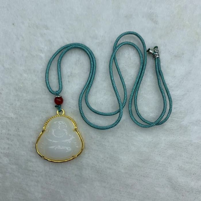 Jade Buddha necklace(1pcs)
