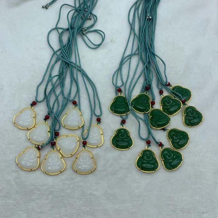 Jade Buddha necklace(1pcs)