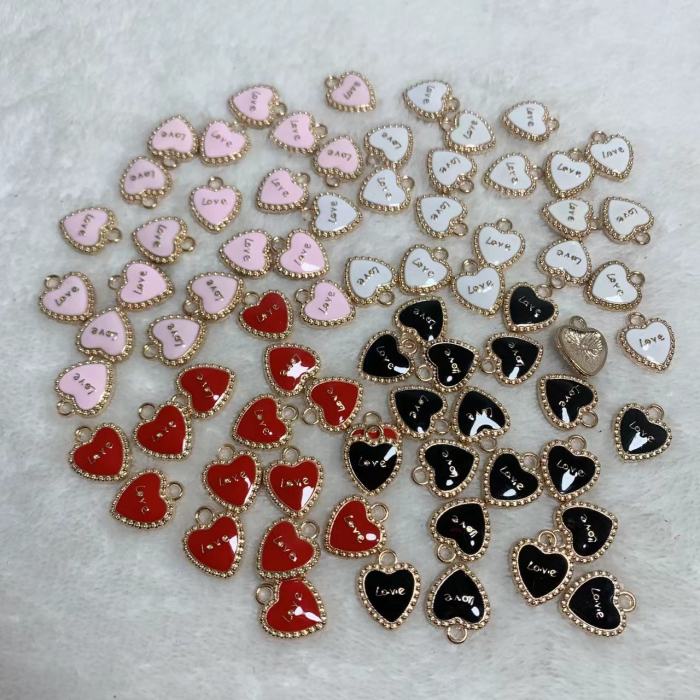 heart love charms(10pcs)
