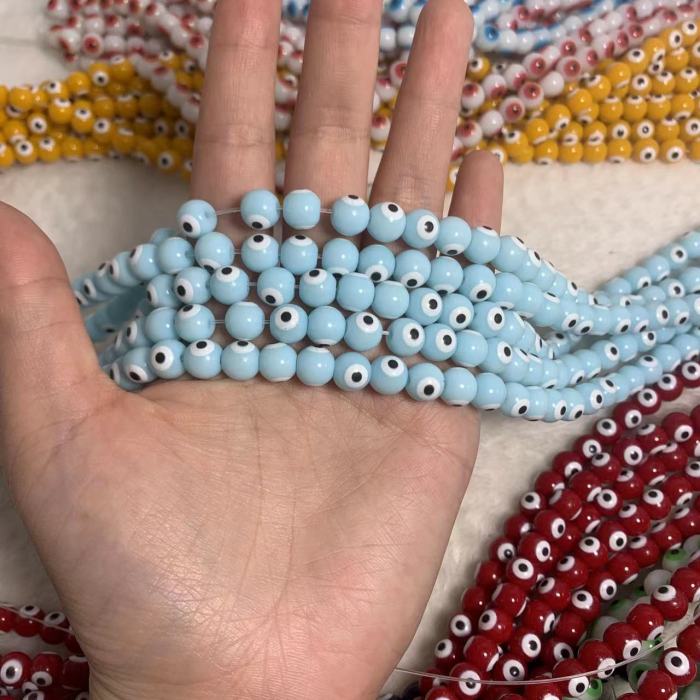 8mm evil eye bead(45pcs)