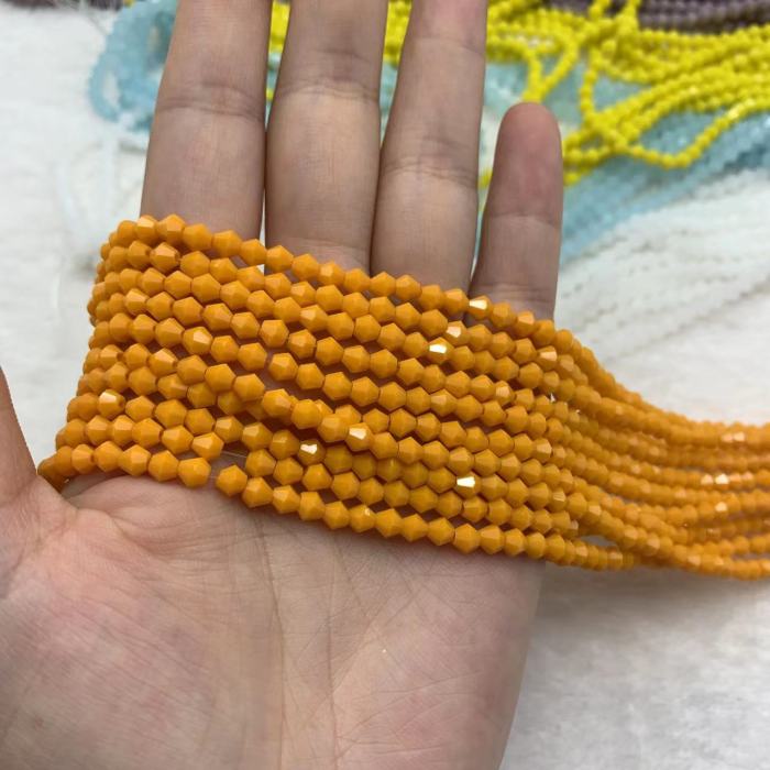 4mm polyhedral crystal beads（90pcs）