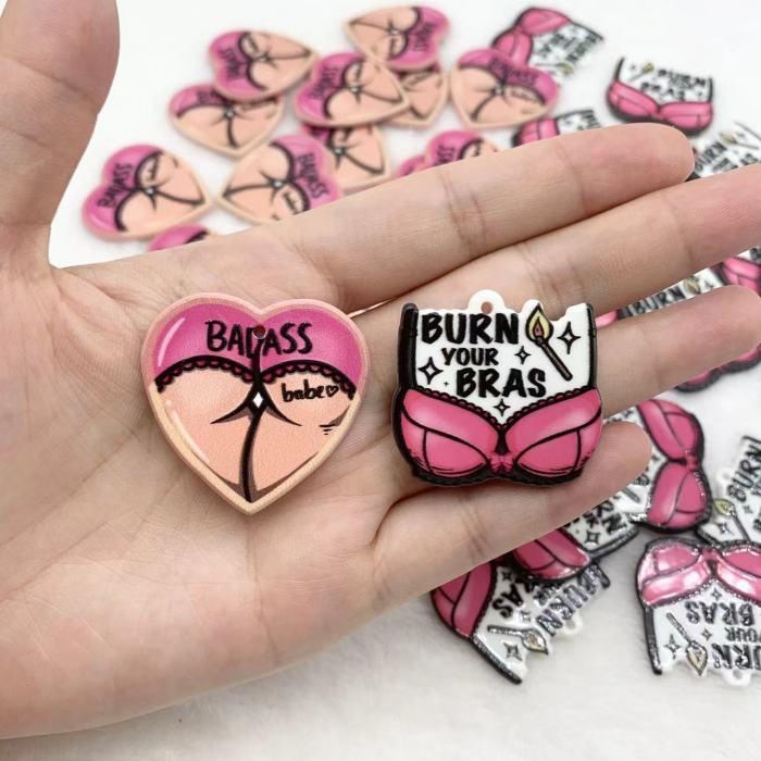 burn your bras charms(10pcs)