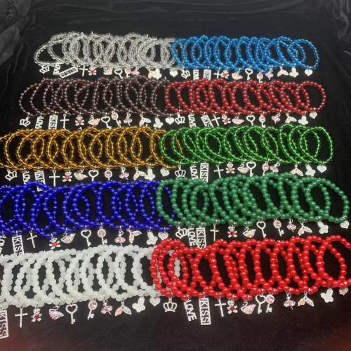 rhinestone charms beacelets(12pcs)