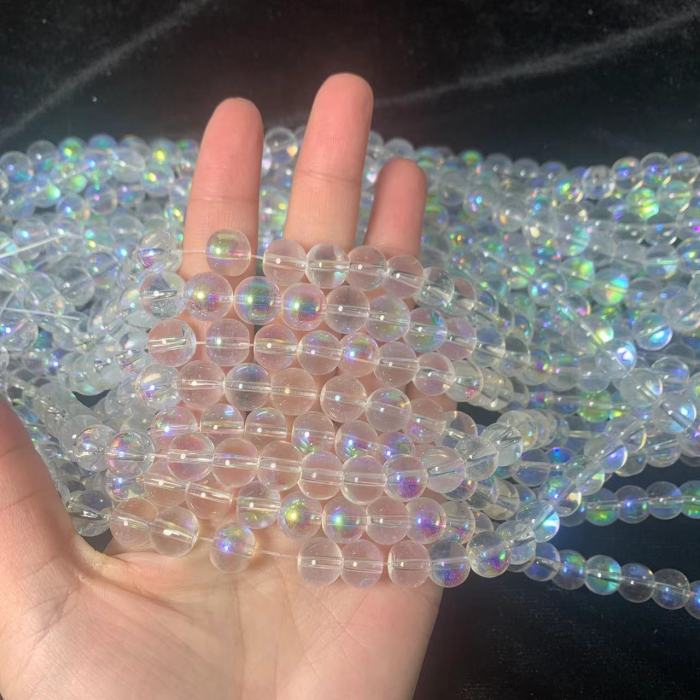 10mm flash glass beads(80pcs）