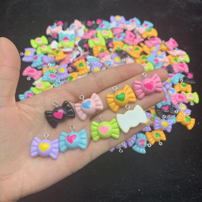 heart bowknot charms(10pcs)