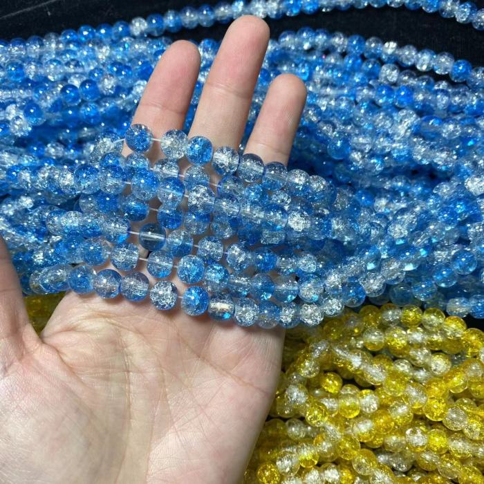 8mm double color sparkle bead(100pcs)