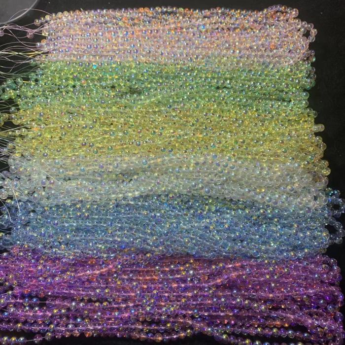 10mm flash glass beads(80pcs）
