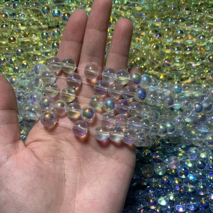 10mm flash glass beads(80pcs）