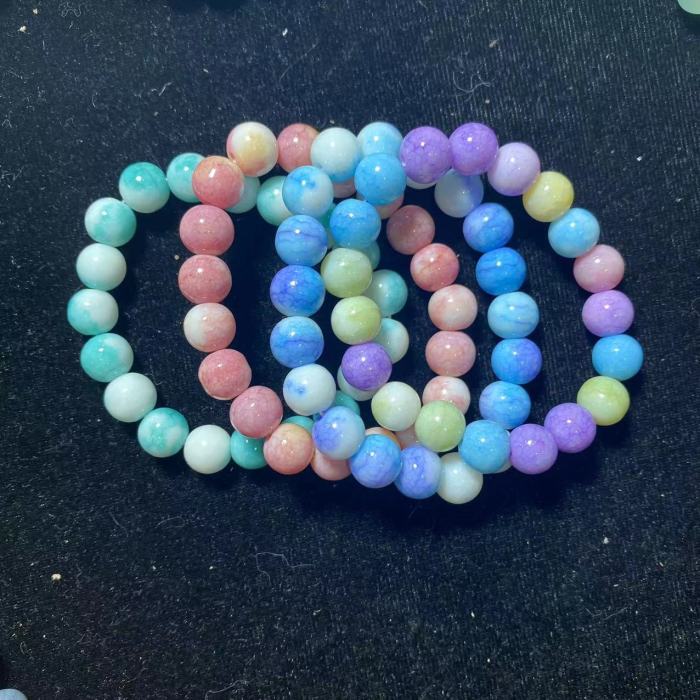 10mm mix styles beaded bracelets(4pcs)