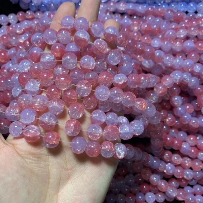 10mm double colors sparkle bead(80pcs)